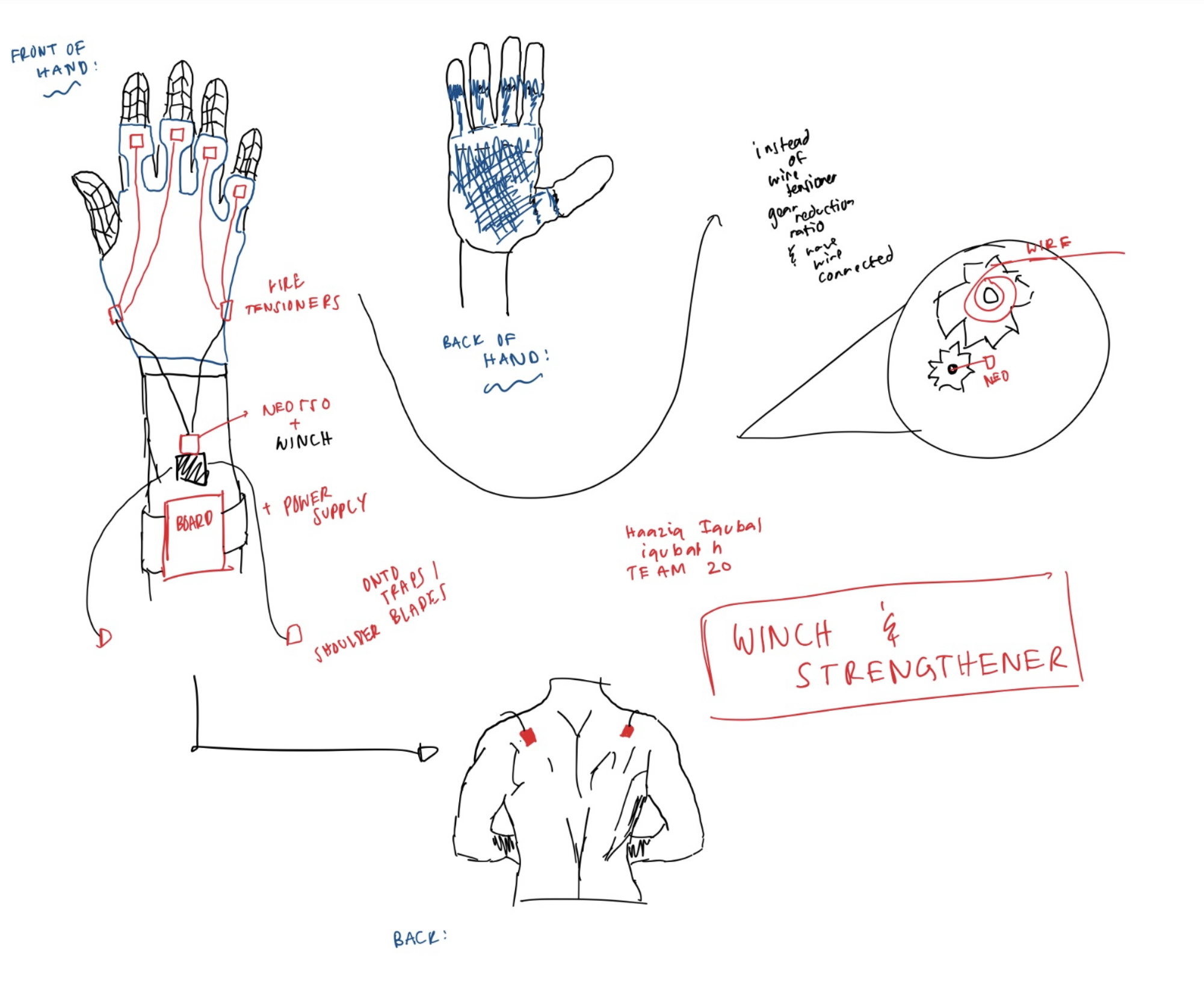 Glove load transfer concept sketch